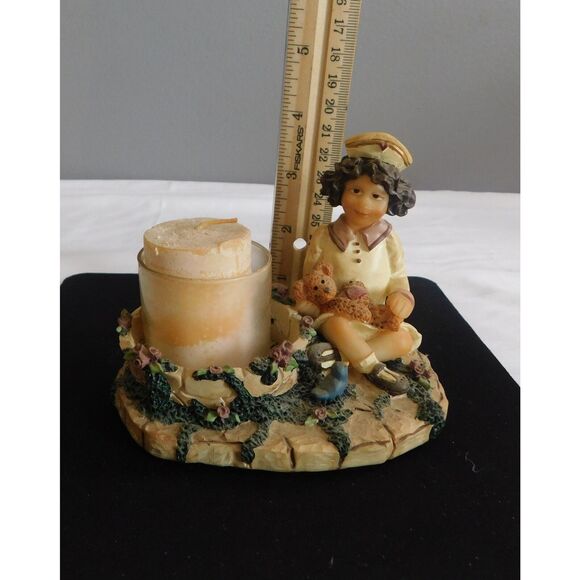 Penny Buttons Resin 1996 Figurine Nurse Sweet Heart Bear 4" Votive Candle - Picture 8 of 8